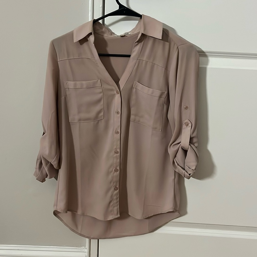 Light pink button down from express